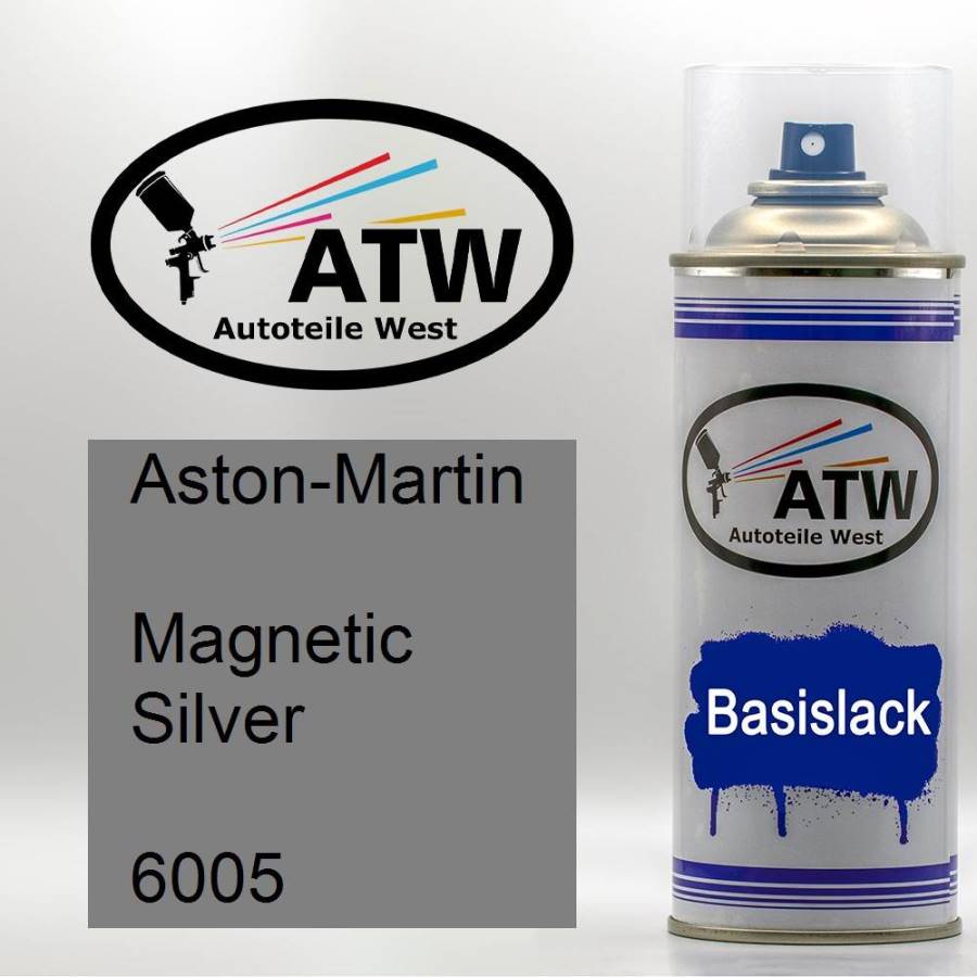 Aston-Martin, Magnetic Silver, 6005: 400ml Sprühdose, von ATW Autoteile West.